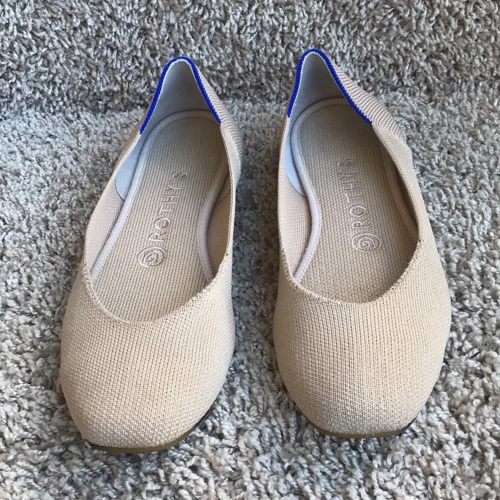 Rothy's Women's Ecru Max Square Slip-ons size 7.5